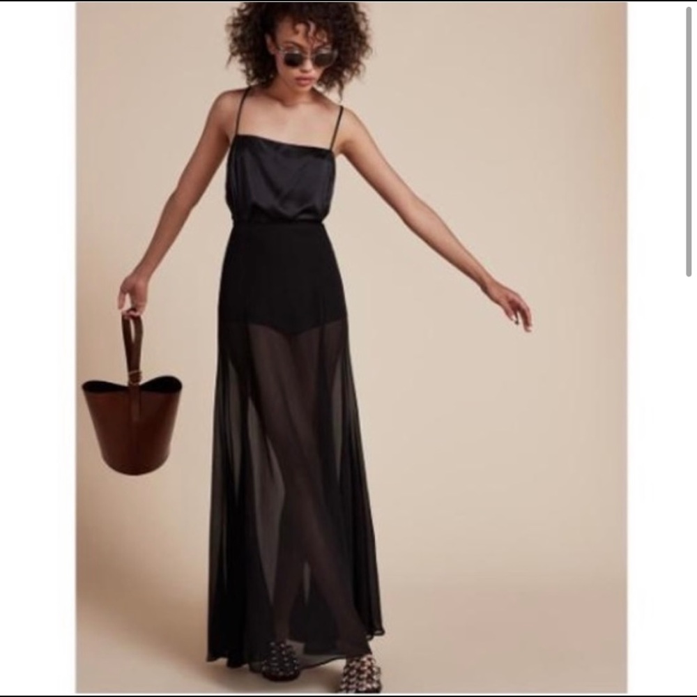 Reformation maxi sheer skirt